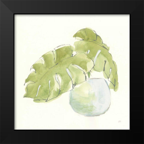 Plant Big Leaf IV Black Modern Wood Framed Art Print by Paschke, Chris