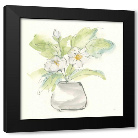 Plant Poppy II Black Modern Wood Framed Art Print by Paschke, Chris