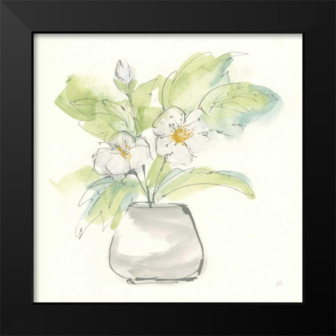 Plant Poppy II Black Modern Wood Framed Art Print by Paschke, Chris