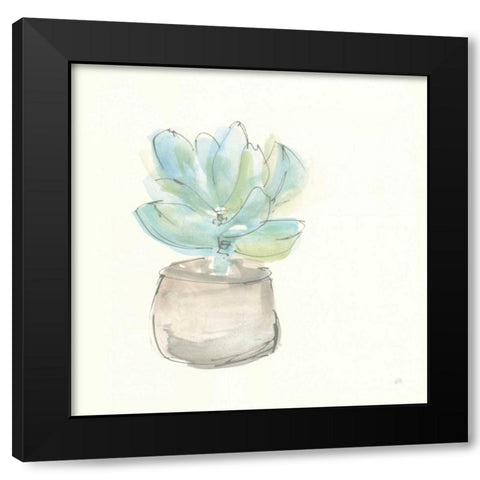 Succulent I Black Modern Wood Framed Art Print by Paschke, Chris