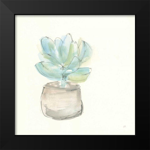 Succulent I Black Modern Wood Framed Art Print by Paschke, Chris