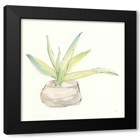 Succulent III Black Modern Wood Framed Art Print by Paschke, Chris