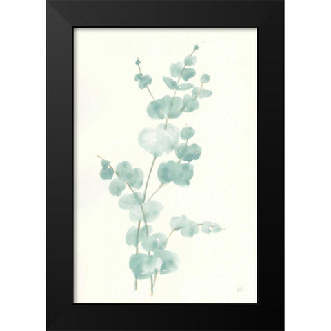 Eucalyptus Branch II Black Modern Wood Framed Art Print by Paschke, Chris