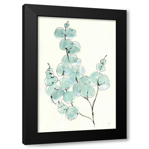 Eucalyptus Branch III Black Modern Wood Framed Art Print with Double Matting by Paschke, Chris