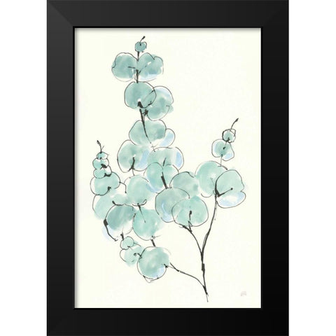 Eucalyptus Branch III Black Modern Wood Framed Art Print by Paschke, Chris