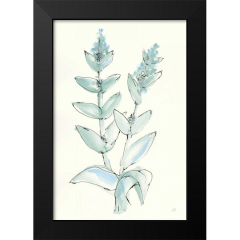 Lambs Ear Sage III Black Modern Wood Framed Art Print by Paschke, Chris