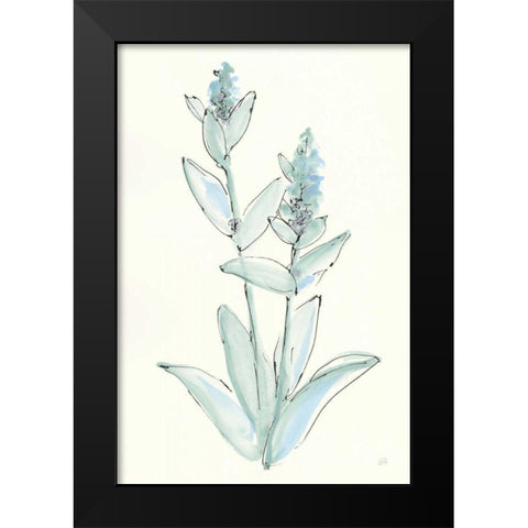 Lambs Ear Sage IV Black Modern Wood Framed Art Print by Paschke, Chris