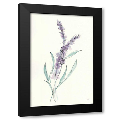 Lavender IV Black Modern Wood Framed Art Print by Paschke, Chris