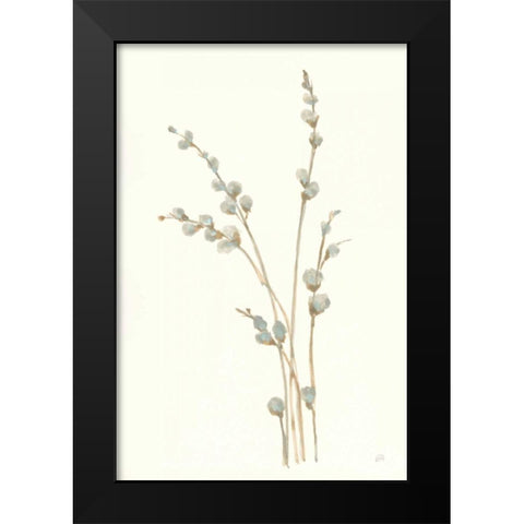 Pussy Willows I Black Modern Wood Framed Art Print by Paschke, Chris