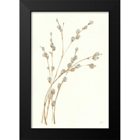 Pussy Willows II Black Modern Wood Framed Art Print by Paschke, Chris