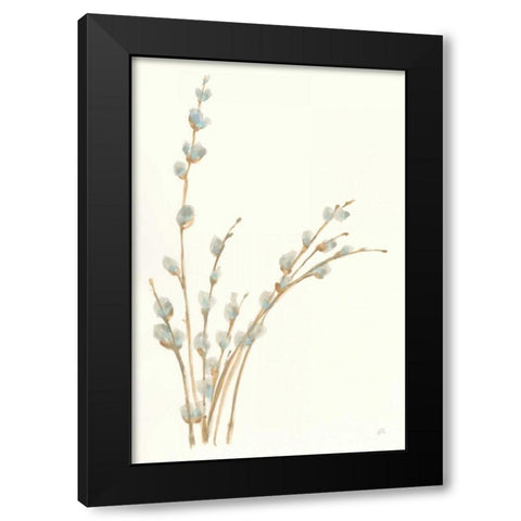 Pussy Willows III Black Modern Wood Framed Art Print by Paschke, Chris
