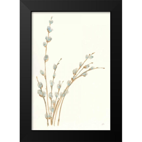 Pussy Willows III Black Modern Wood Framed Art Print by Paschke, Chris