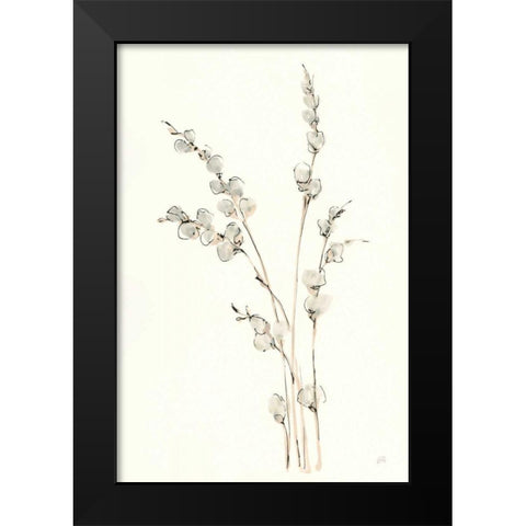 Pussy Willows IV Black Modern Wood Framed Art Print by Paschke, Chris