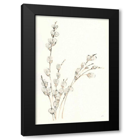 Pussy Willows V Black Modern Wood Framed Art Print by Paschke, Chris