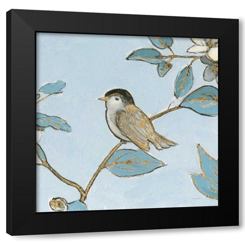 Toile Birds II Black Modern Wood Framed Art Print by Adams, Emily