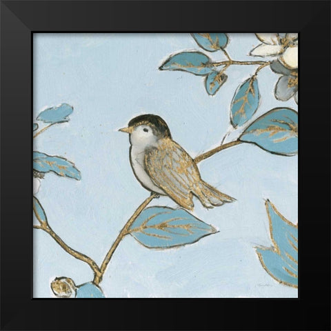 Toile Birds II Black Modern Wood Framed Art Print by Adams, Emily