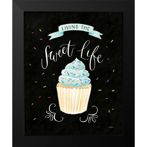 Sweet Life IV Dark Black Modern Wood Framed Art Print by Jackson, Jenaya