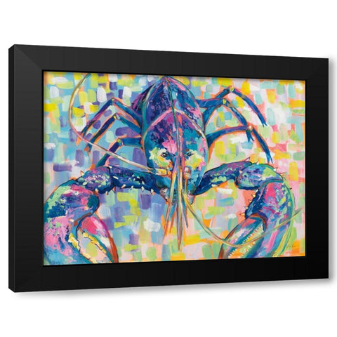 Lilly Lobster II Black Modern Wood Framed Art Print with Double Matting by Vertentes, Jeanette