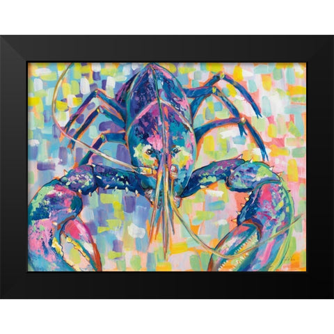 Lilly Lobster II Black Modern Wood Framed Art Print by Vertentes, Jeanette