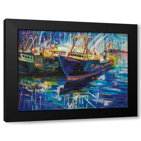 In for the Night Black Modern Wood Framed Art Print with Double Matting by Vertentes, Jeanette