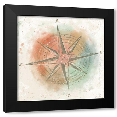 Explore the World II Black Modern Wood Framed Art Print with Double Matting by Charron, Veronique