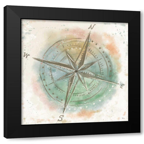 Explore the World III Black Modern Wood Framed Art Print by Charron, Veronique
