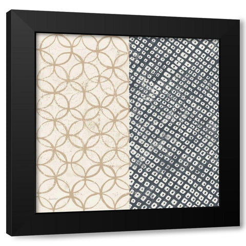 Maki Tile III Black Modern Wood Framed Art Print by Lovell, Kathrine