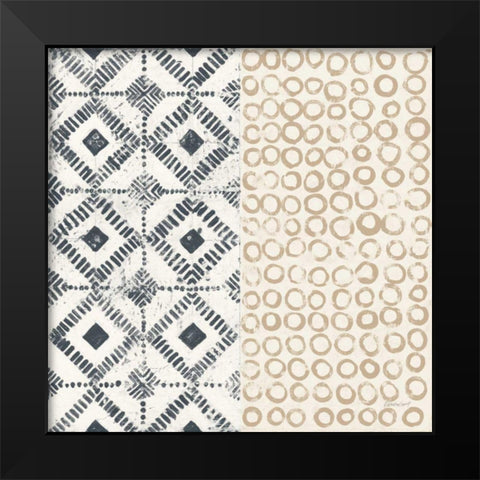Maki Tile V Black Modern Wood Framed Art Print by Lovell, Kathrine