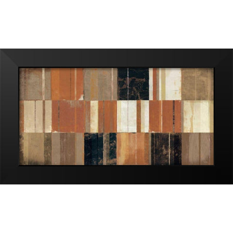 Warm Patches III Black Modern Wood Framed Art Print by Mullan, Michael