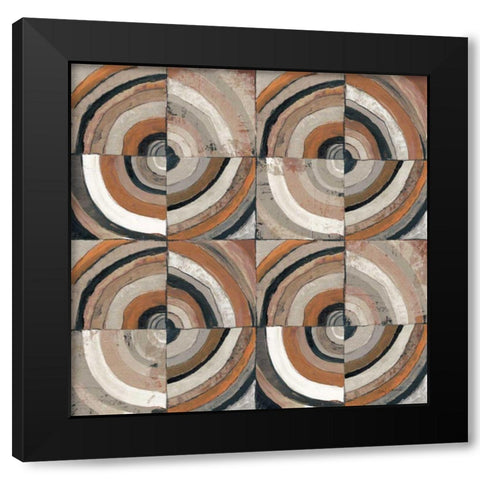 The Center I Abstract Warm Black Modern Wood Framed Art Print by Warrick, Cheryl