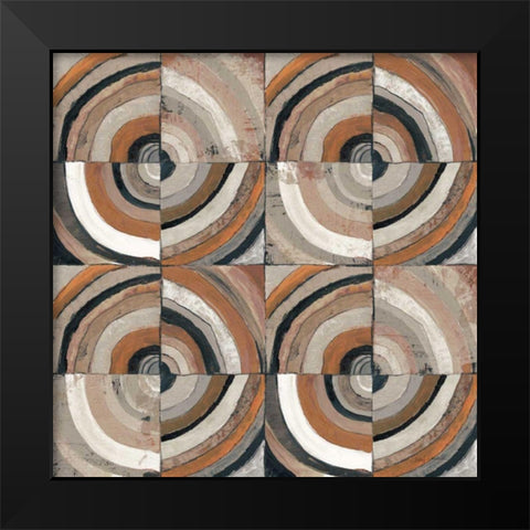 The Center I Abstract Warm Black Modern Wood Framed Art Print by Warrick, Cheryl