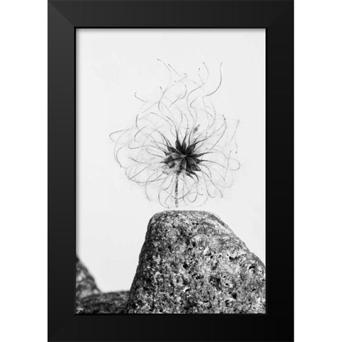 Electrifying Black Modern Wood Framed Art Print by Aledanda