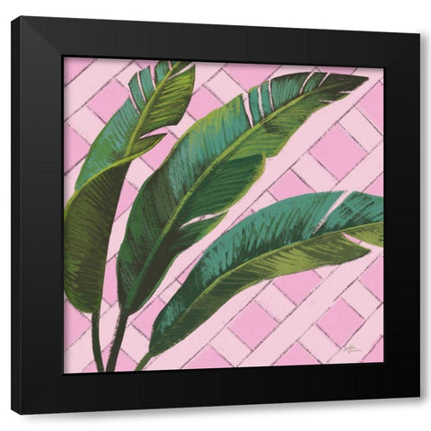 Welcome to Paradise XI on Pink Black Modern Wood Framed Art Print with Double Matting by Penner, Janelle