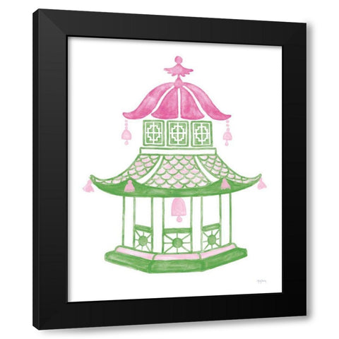 Everyday Chinoiserie III Bright Black Modern Wood Framed Art Print with Double Matting by Urban, Mary