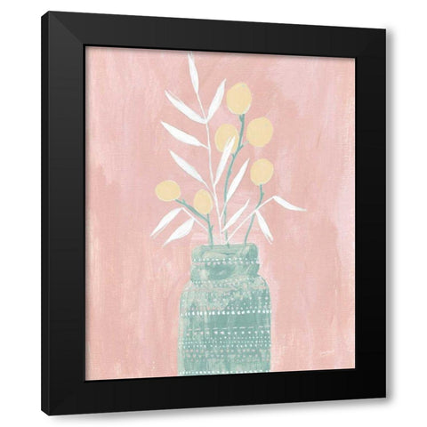 Seed and Bottle Pastel Crop Black Modern Wood Framed Art Print by Mack, Lynn