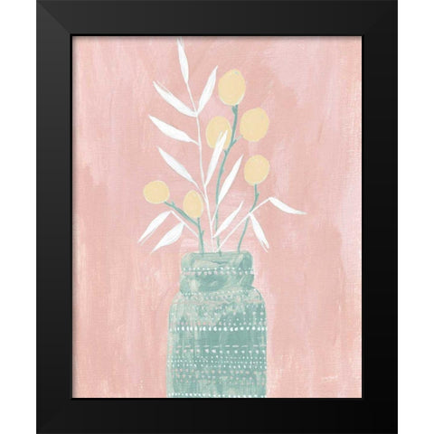 Seed and Bottle Pastel Crop Black Modern Wood Framed Art Print by Mack, Lynn