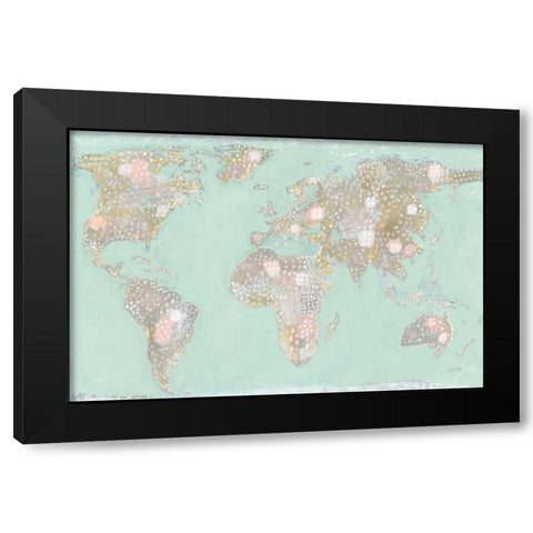 Artsy World Mint Black Modern Wood Framed Art Print with Double Matting by Mack, Lynn