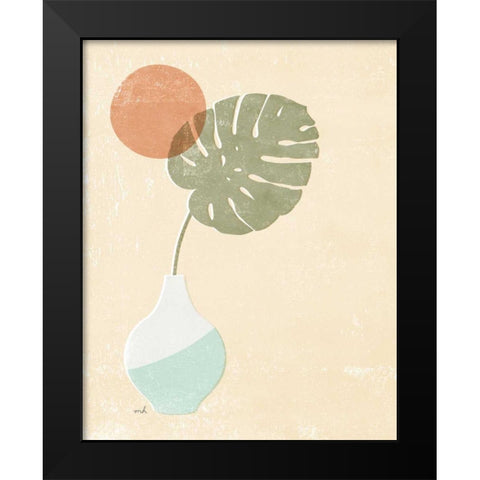 Sun Palm I Mint Black Modern Wood Framed Art Print by Hershey, Moira