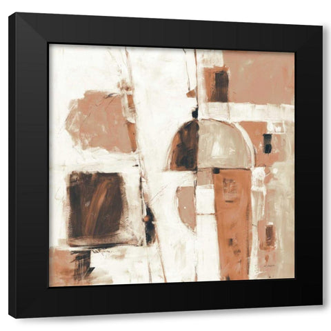 Down to the Street Warm Black Modern Wood Framed Art Print with Double Matting by Schick, Mike
