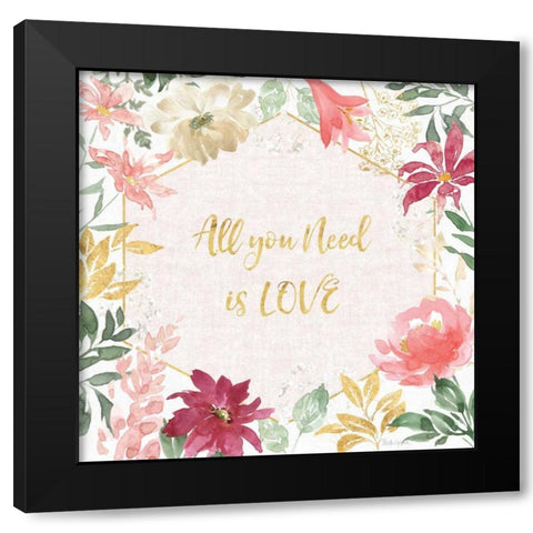All You Need is Love III Black Modern Wood Framed Art Print with Double Matting by Grove, Beth