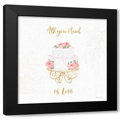 All You Need is Love IX Black Modern Wood Framed Art Print with Double Matting by Grove, Beth