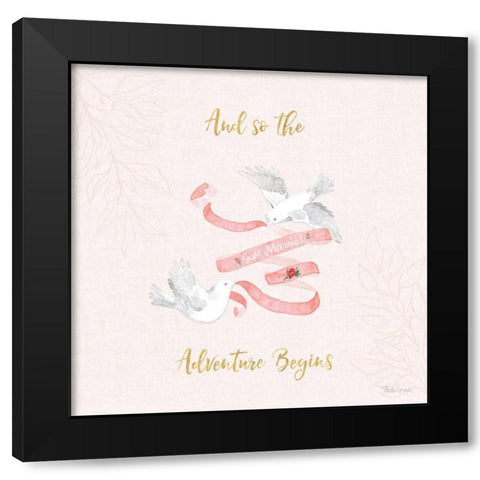 All You Need is Love X Pink Black Modern Wood Framed Art Print with Double Matting by Grove, Beth