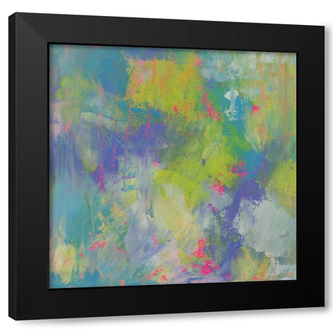 Glee Black Modern Wood Framed Art Print with Double Matting by Vertentes, Jeanette