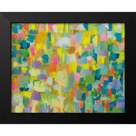 Merrymaking Black Modern Wood Framed Art Print by Vertentes, Jeanette