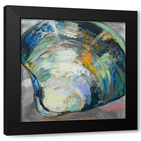 Clamshell Two Black Modern Wood Framed Art Print by Vertentes, Jeanette