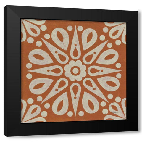 Terra Cotta Tile I Black Modern Wood Framed Art Print with Double Matting by Lovell, Kathrine