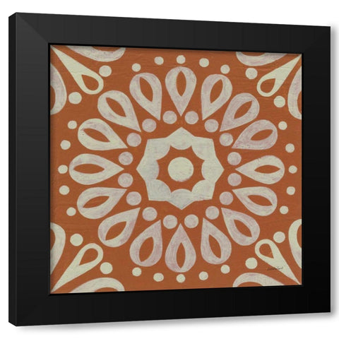 Terra Cotta Tile III Black Modern Wood Framed Art Print with Double Matting by Lovell, Kathrine