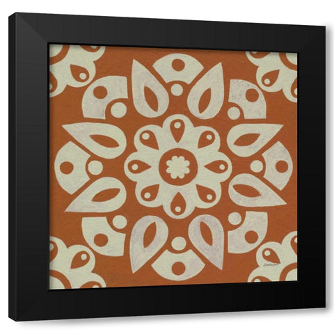 Terra Cotta Tile IV Black Modern Wood Framed Art Print with Double Matting by Lovell, Kathrine