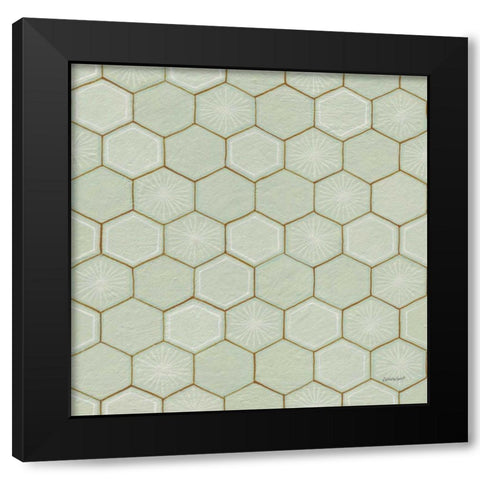 Hex III Black Modern Wood Framed Art Print with Double Matting by Lovell, Kathrine