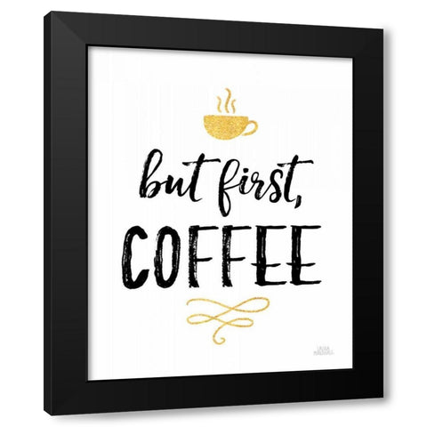 Morning Motivation I Black Modern Wood Framed Art Print with Double Matting by Marshall, Laura